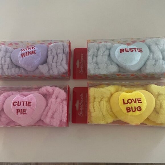 SWEETHEARTS THE ORIGINAL PLUSHIE LAVENDER SPA HEADBAND ONE SIZE Valentine New - Picture 2 of 2